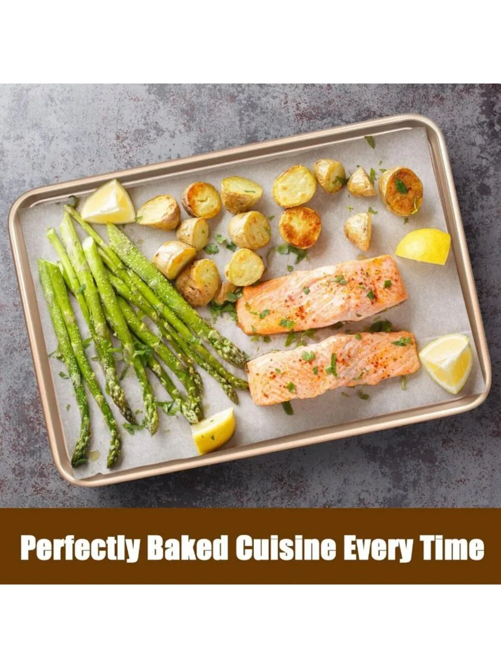 Nonstick Baking Sheet Pan Set of 2 | Heavy Duty Cookie Sheets, Easy Clean 15x10